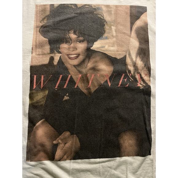 Whitney Houston Graphic T-Shirt L Vintage Style 90s Pop Icon Tribute - Picture 4 of 6